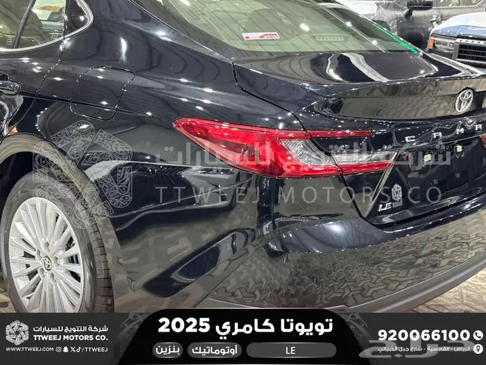 كامري LE نص فل أسود بنزين 2025 كاش وتقسيط بنوك 12