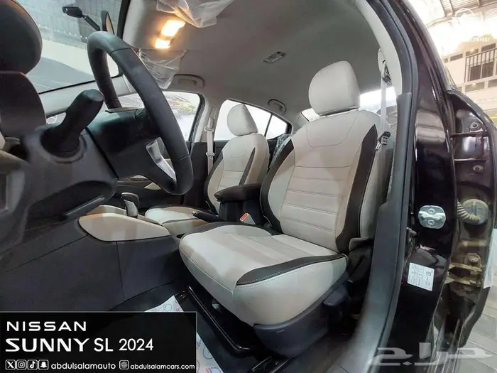 نيسان صني SL اعلى فئه 2024 - مقاعد جلد وتشغيل ذكي 13