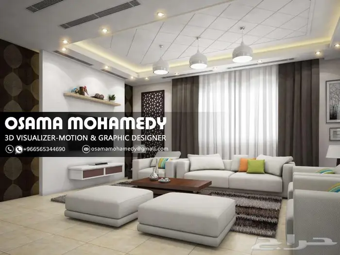 مصمم ثري دي - 3d designer ( واجهات - ديكور - معارض ) 3