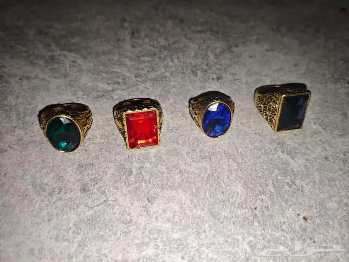 خواتم خاتم ملكية ح رفية بألوان العقيق الطبيعي (ذهبي وفضي) 5