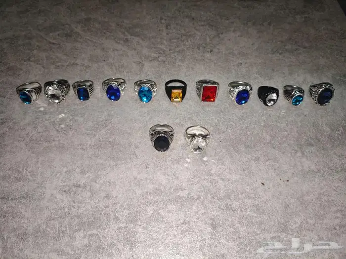 خواتم خاتم ملكية ح رفية بألوان العقيق الطبيعي (ذهبي وفضي) 16