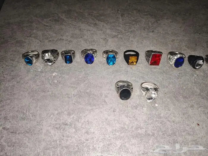 خواتم خاتم ملكية ح رفية بألوان العقيق الطبيعي (ذهبي وفضي) 20