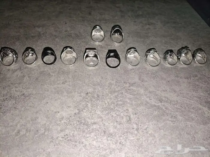 خواتم خاتم ملكية ح رفية بألوان العقيق الطبيعي (ذهبي وفضي) 12