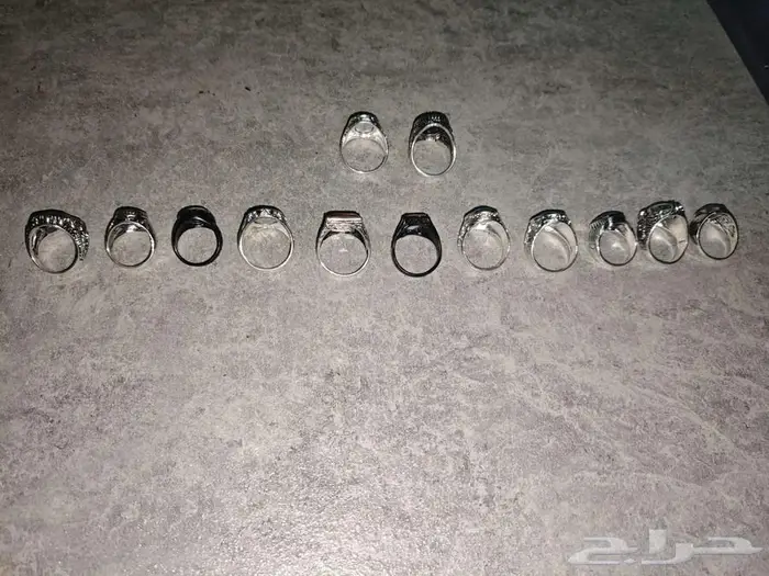 خواتم خاتم ملكية ح رفية بألوان العقيق الطبيعي (ذهبي وفضي) 10