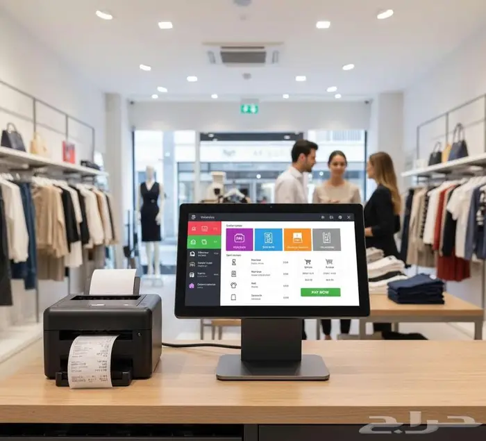 جهاز كاشير كامل لمحل ملابس كاشير مريول كاشير عطور كاشير حلاق 0