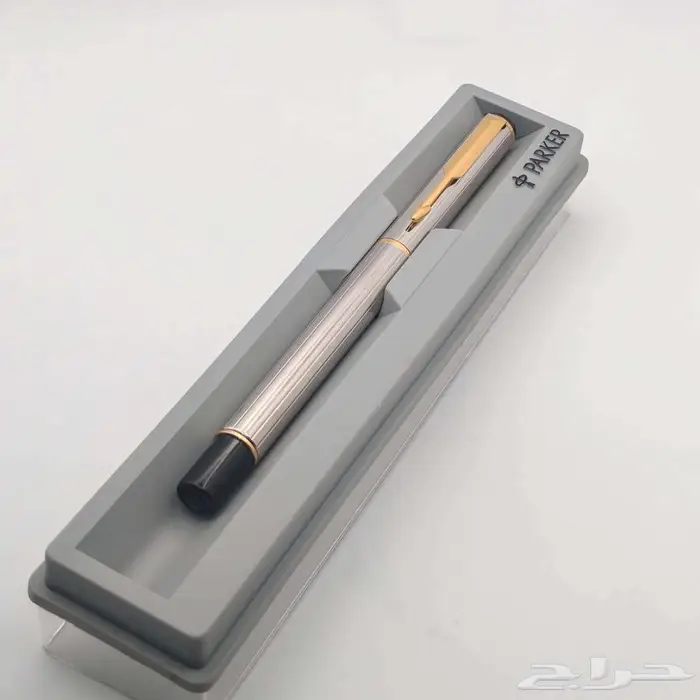 قلم باركر 88 ريالتو   اللون الفضي بتطعيمات سوداء وذهبية 0