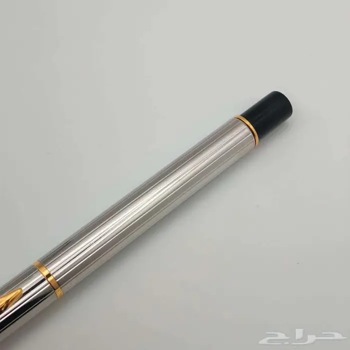قلم باركر 88 ريالتو   اللون الفضي بتطعيمات سوداء وذهبية 3
