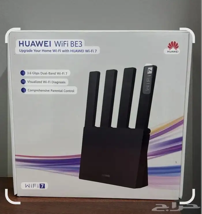 المنتج  راوتر HUAWEI WiFi BE3   النوع  Wi-Fi 7 (الجيل ال 0
