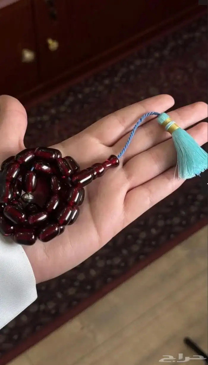 سبحة فاتوران عنابي نادر 0