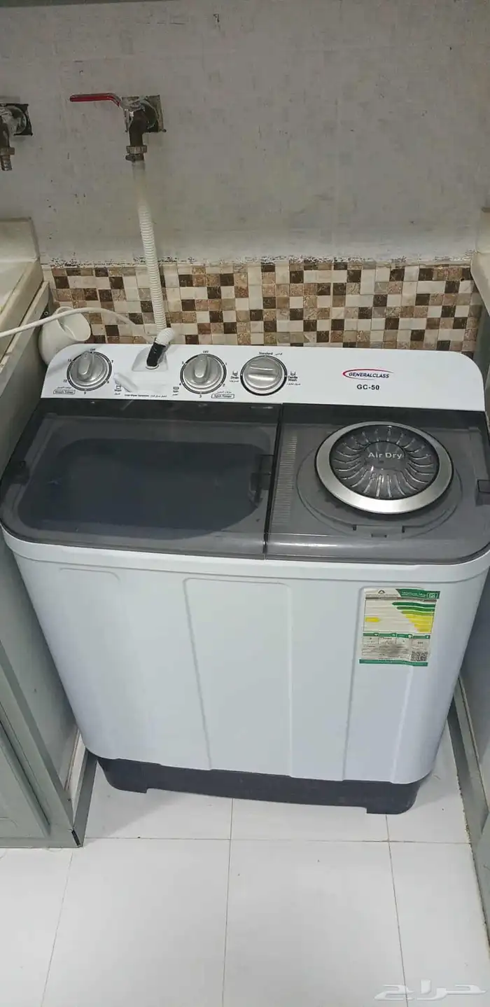 غسالة حوضين 5كيلو بحالة ممتازة 0