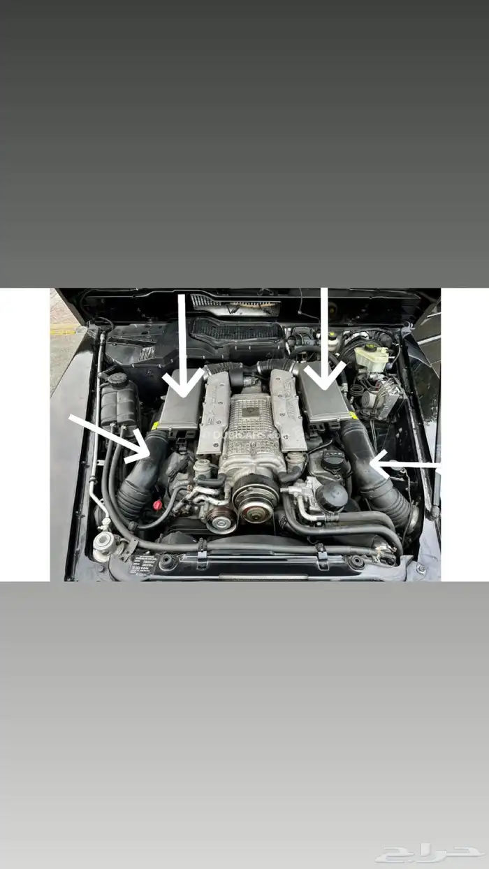 غطاء مكينة مرسيدس G55 AMG انتيك intake 1