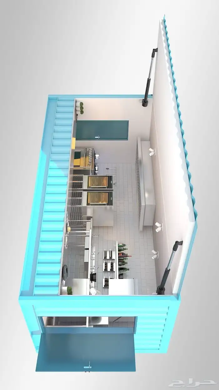 ( كونتينر ) تنفيذ مكاتب مقاهي منازل مجالس   فود ترك 44