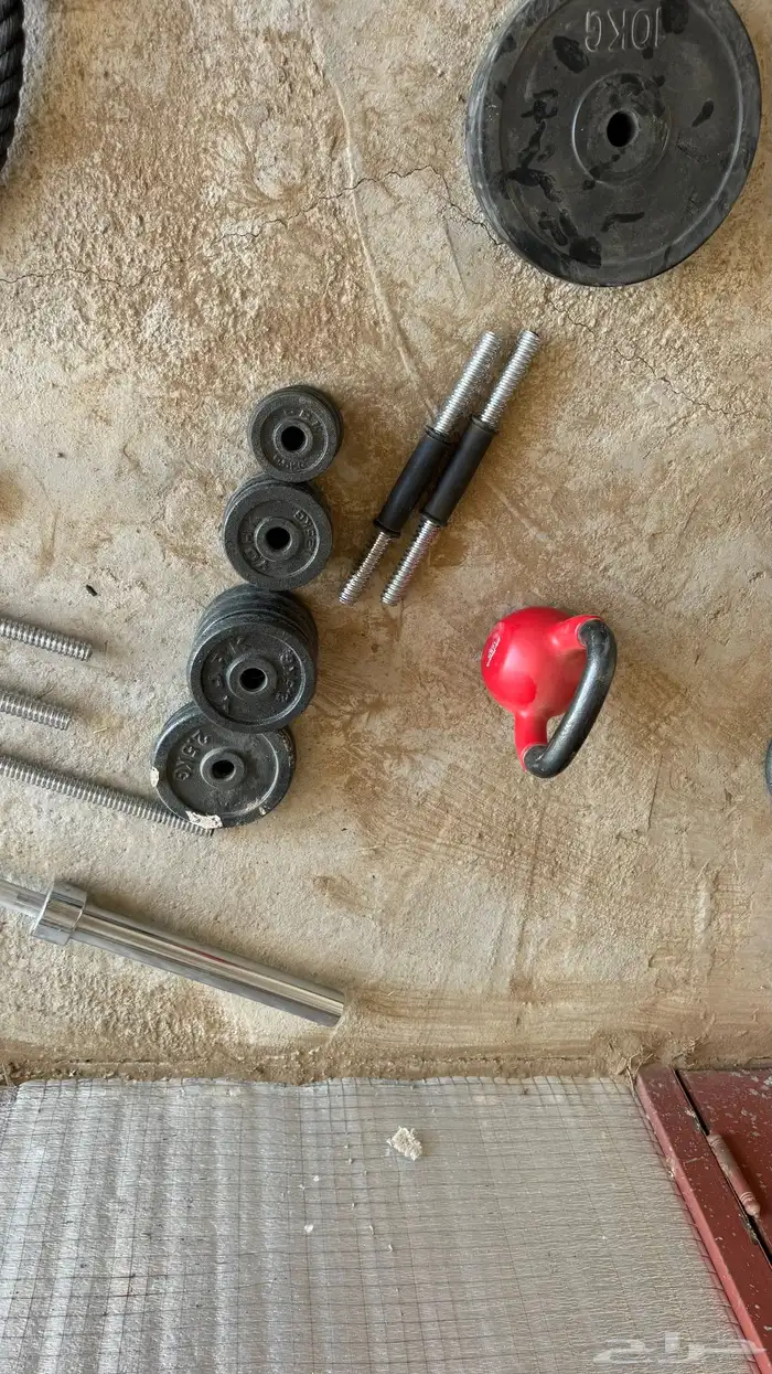 ادوات ودانبل نادي رياضي منزلي متكامل شبه جديده 5