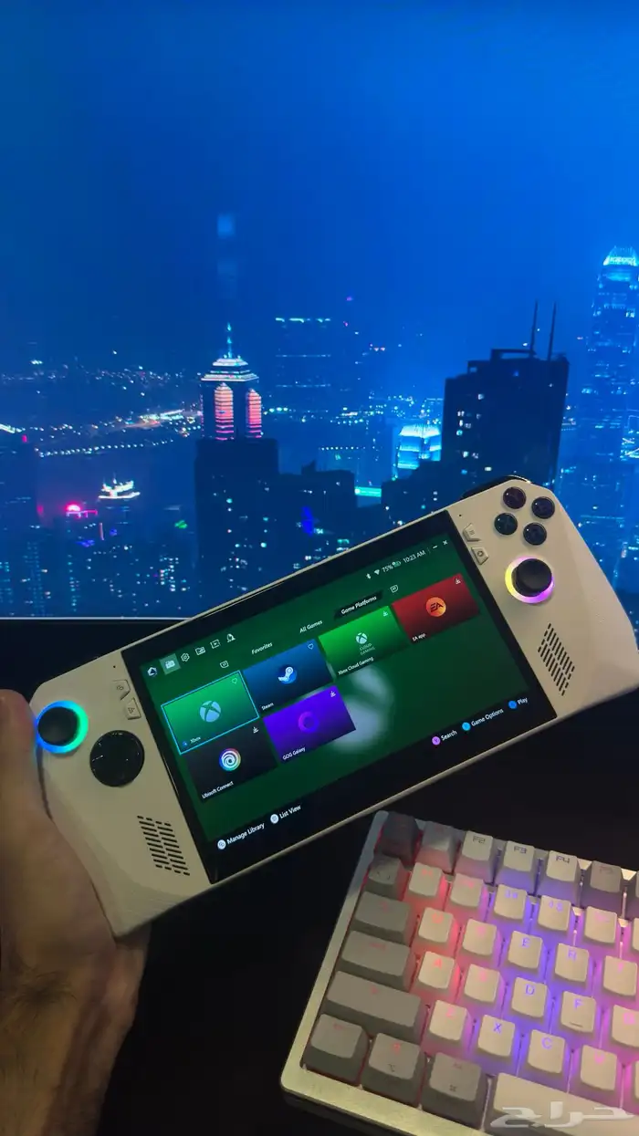 اسوس روق الاي جهاز ألعاب محمول نظيف جدا ضمان ساري 0