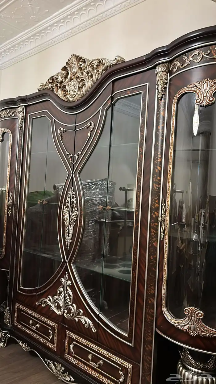 طاولة طعام مع دولاب مواعين طقم للطاوله 6