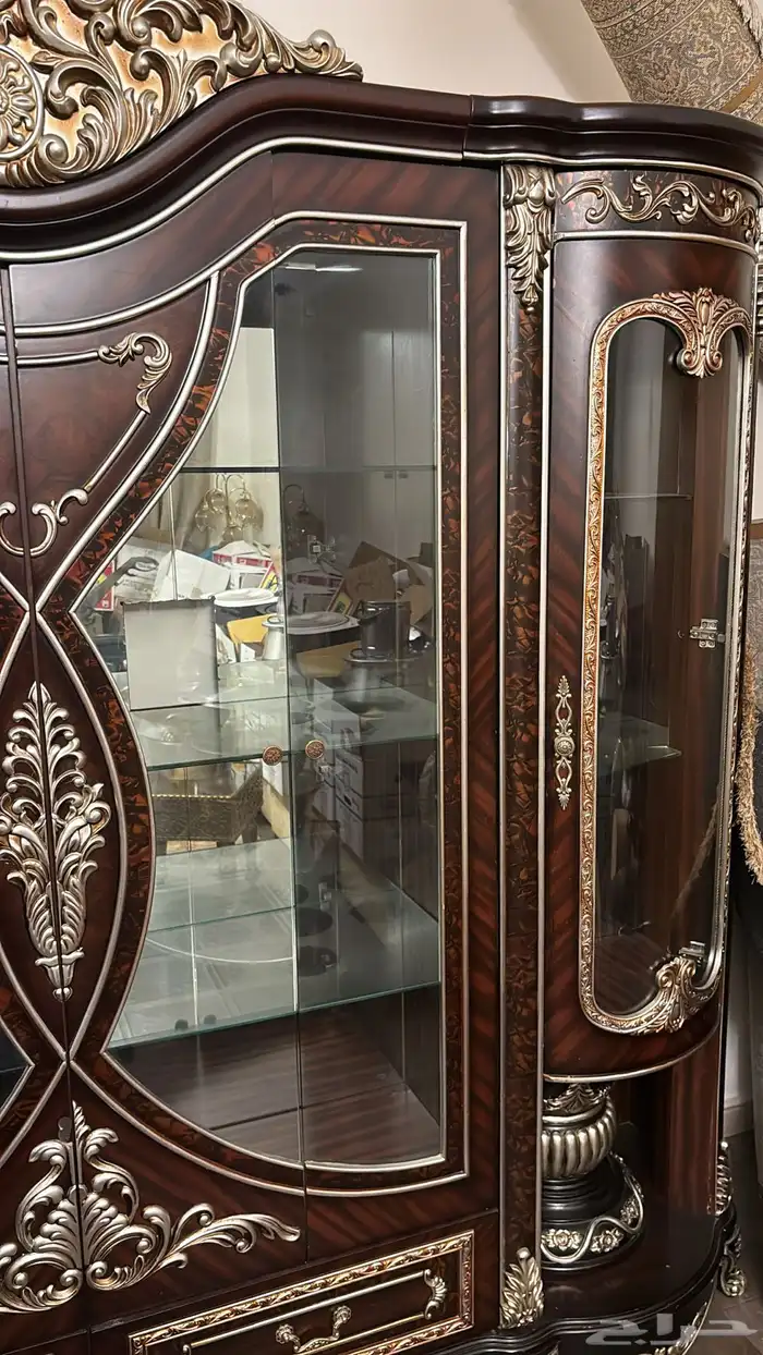 طاولة طعام مع دولاب مواعين طقم للطاوله 5