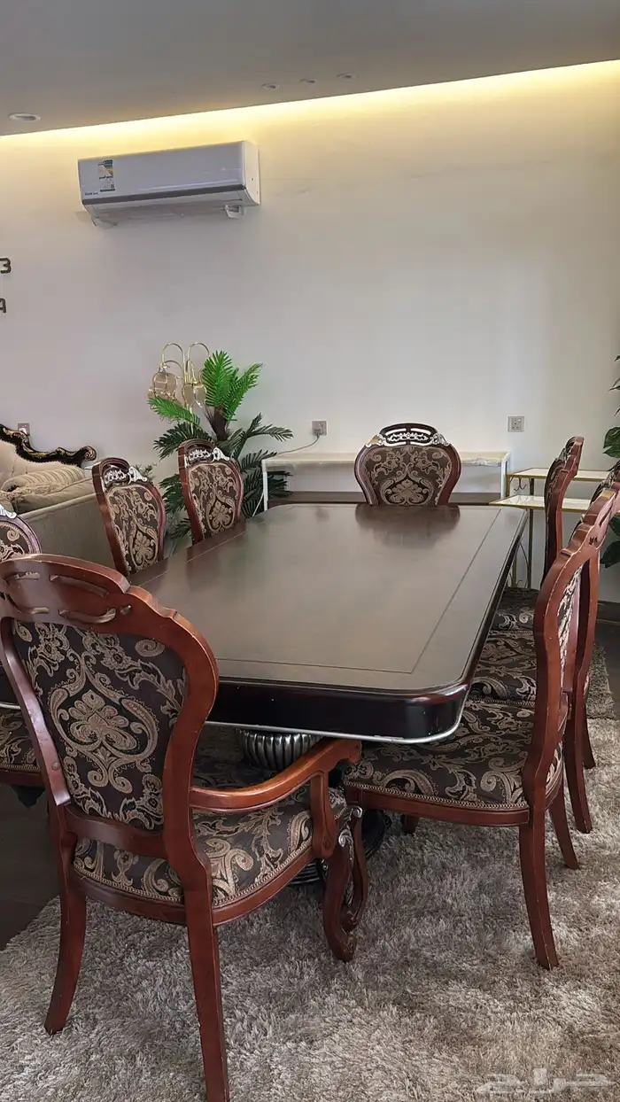 طاولة طعام مع دولاب مواعين طقم للطاوله 0