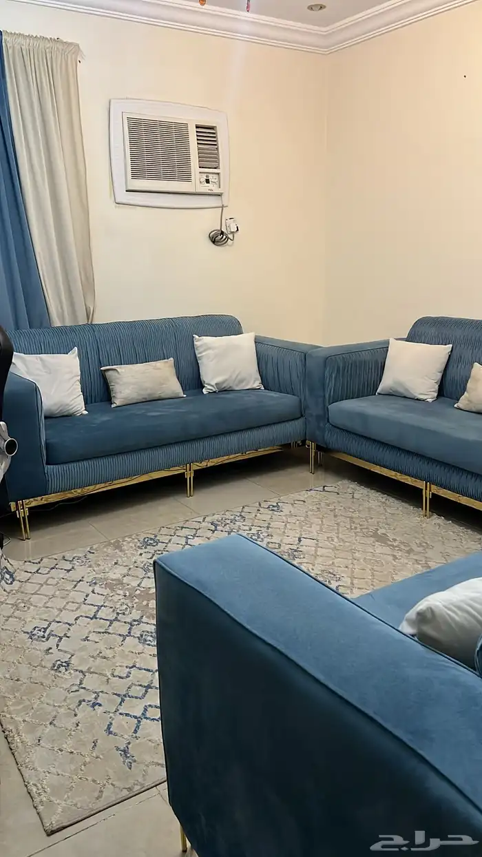 كنب للبيع 5 قطع 3 ثلاثي 2 نفر مع ستاره 0