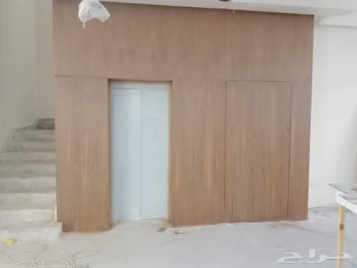 أبواب خشب وديكور سحاب مخفي ديكور شاشه 7