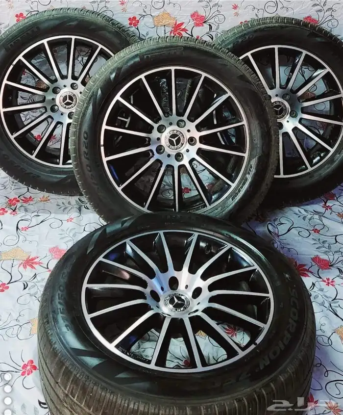 جنوط مرسيدس G CLass 2020 الشكل الفل مع كفرات نظيفه 0