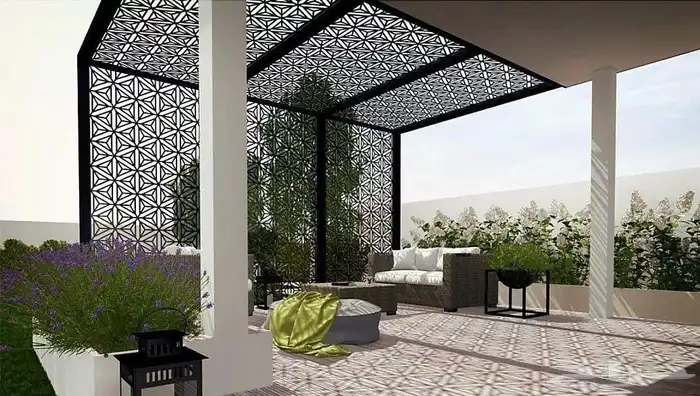 مظلات قص ليزر للفلل والمزارع والمنتزهات 4