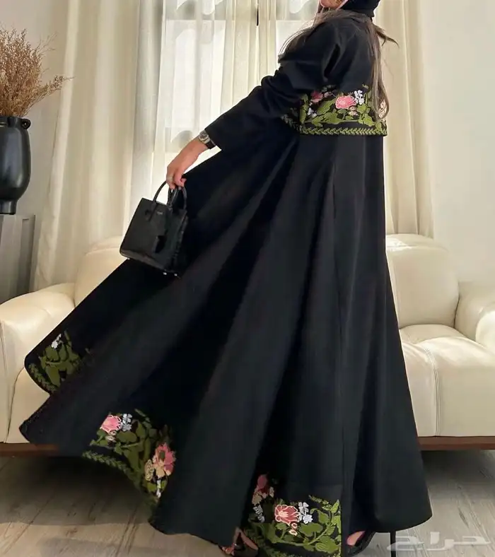 عباية كتان دبل كلوش انيقه مقاس 56 1