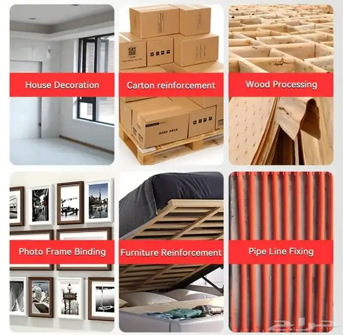 دباسة خشب نوعية ممتازة مع خلاعة و 2000 دبوس 3 أنواع 4