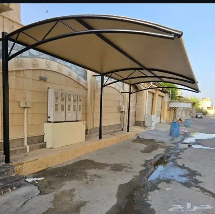 مظلات سيارات وسواتر منزليه ومظلات جلسات معا بديل خشب وعشب 8