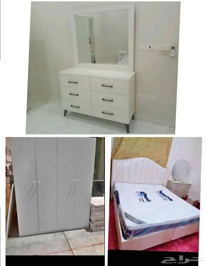 غرفة نوم كاملة متوفرة جديدة تمام ا بأفضل جودة بجميع الألوان 9