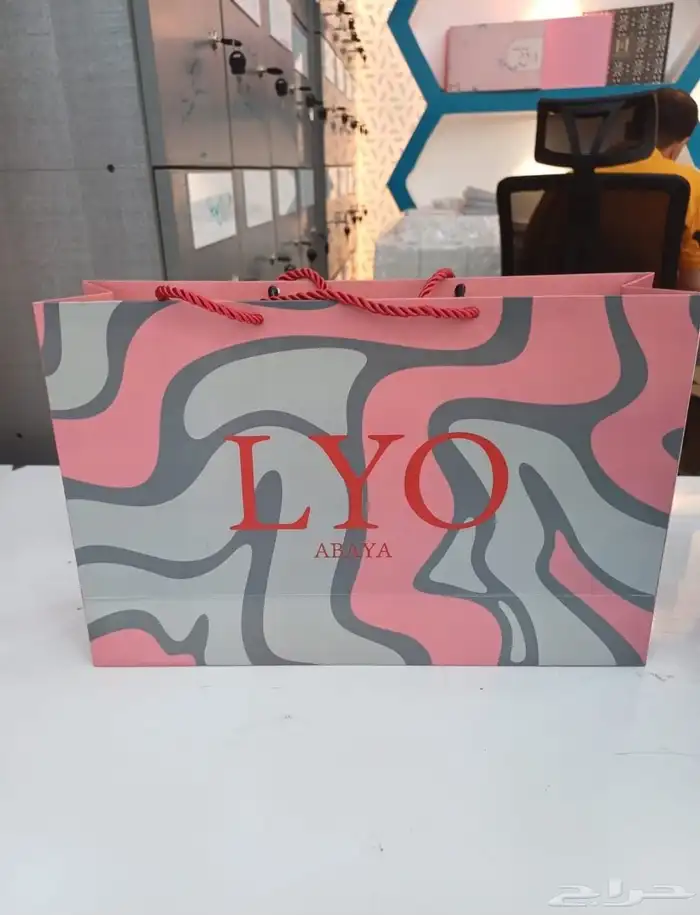 طباعة بكج عبايات أكياس ملصقات كارد شكر لوقو قماش ورق تغليف 8