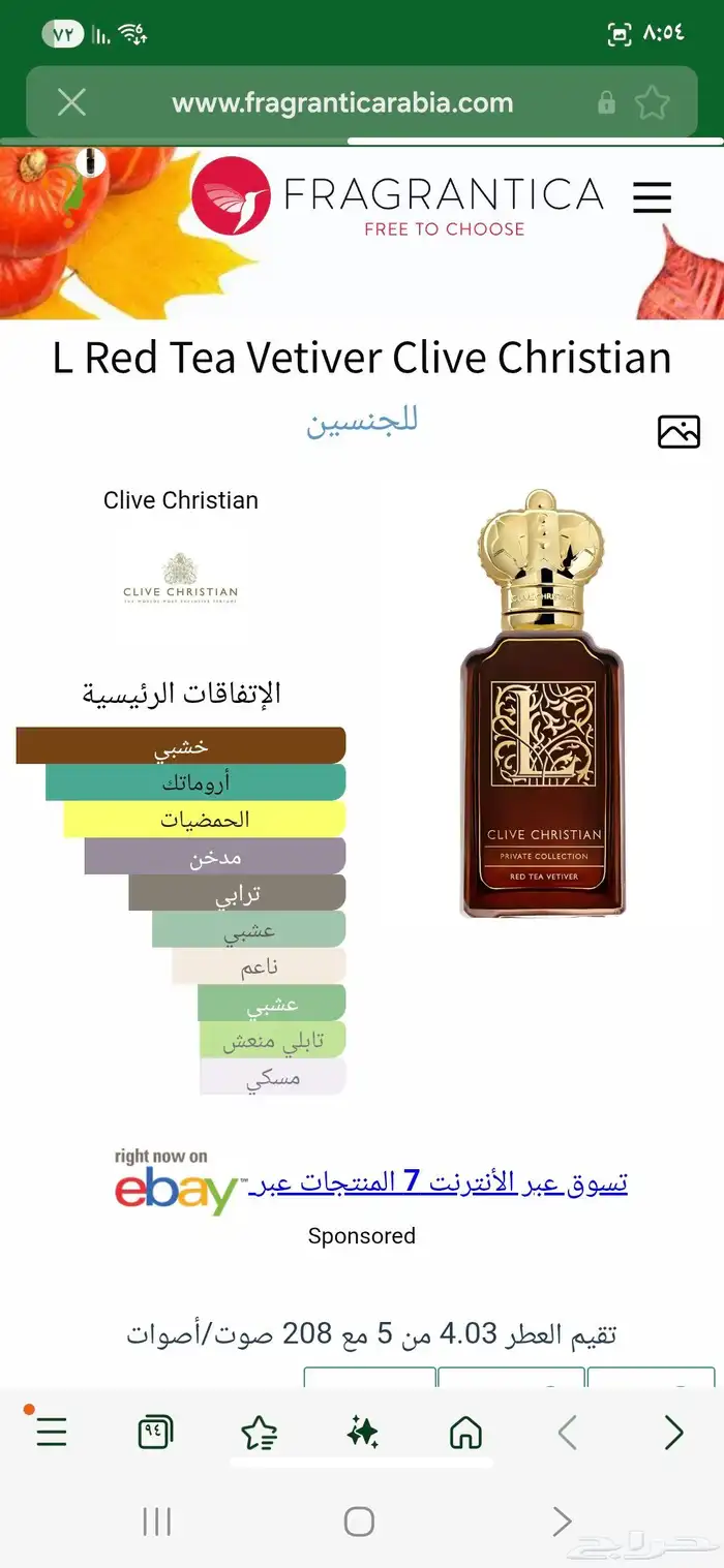 مجموعة عطور من كلايف كريستيان ومن بنهالغنز ومن موغلر 1