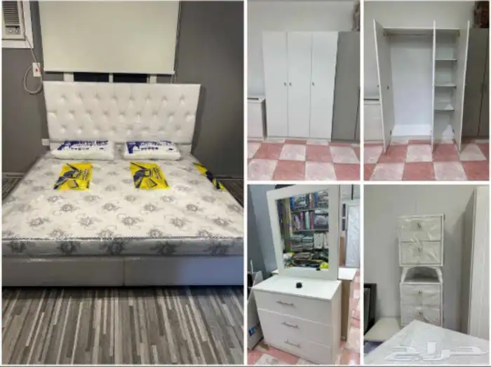 غرفة نوم كاملة متوفرة جديدة تمام ا بأفضل جودة بجميع الألوان 6