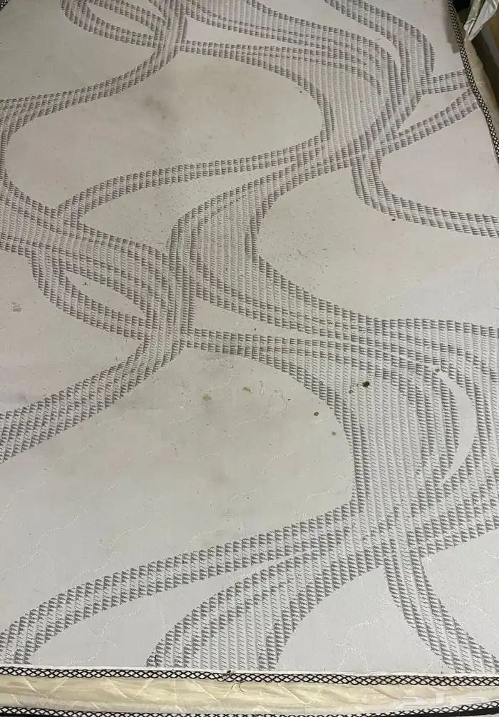 سرير ايكيا نفر ونص لون رمادي مع مرتبه 2