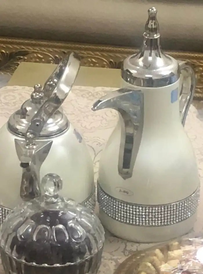 طقم مخفض شاي قهوة أبيض 2