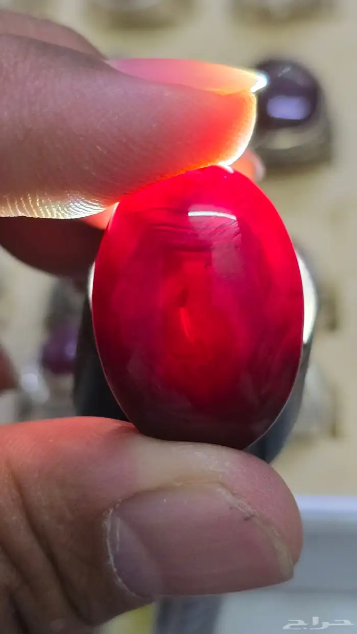 حجرين طبيعية كرزية مجمرة بطن احمر دم فقط ب 130 ريالا 0