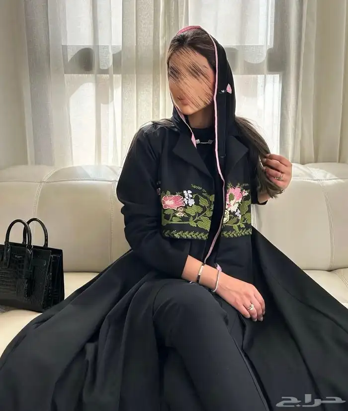 عباية كتان دبل كلوش انيقه مقاس 56 2