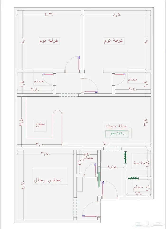 غرفتين تمليك مساحه 109م بسعر 299 الف مخطط بن لادن الدفع كاش 1
