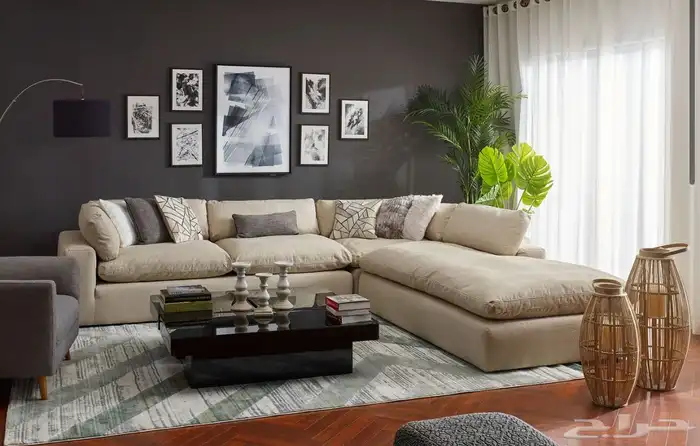 Anastasia 5 Seater L-Shape Sofa Cloud Couch كنب كلاود جديد 1