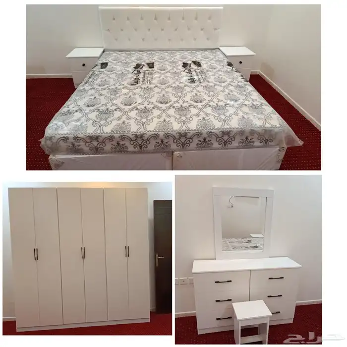 غرفة نوم كاملة متوفرة جديدة تمام ا بأفضل جودة بجميع الألوان 5