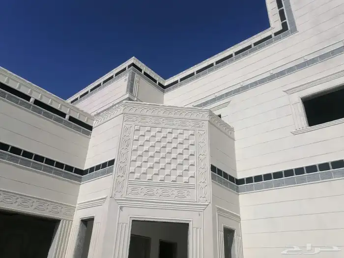 تصميم الحجر الطبيعي لياسه ملونه من اسمنت ابيض وبطحاء الرياض 7