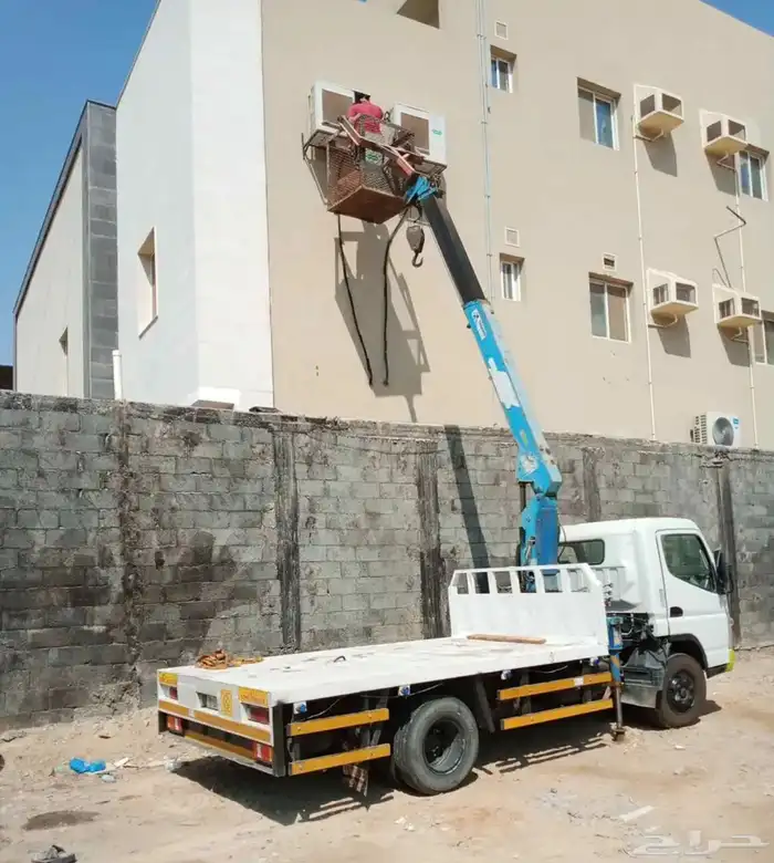 سطحه كرين ونش للبيع للايجار مع بوكت لرفع العمال 3