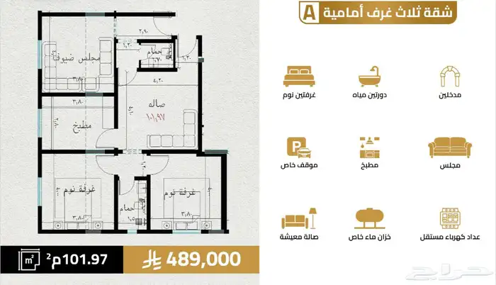 شقق تمليك قيد التنفيذ بعوائد استثماريه في حي السلامه جده 4