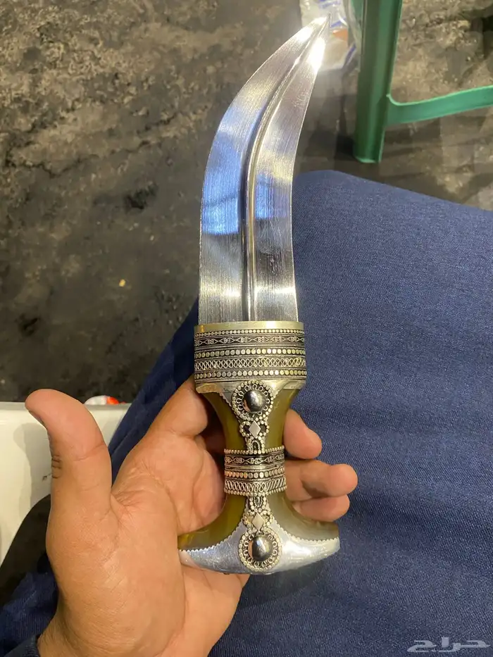 خنجر قرن صبة فضه صافي 1