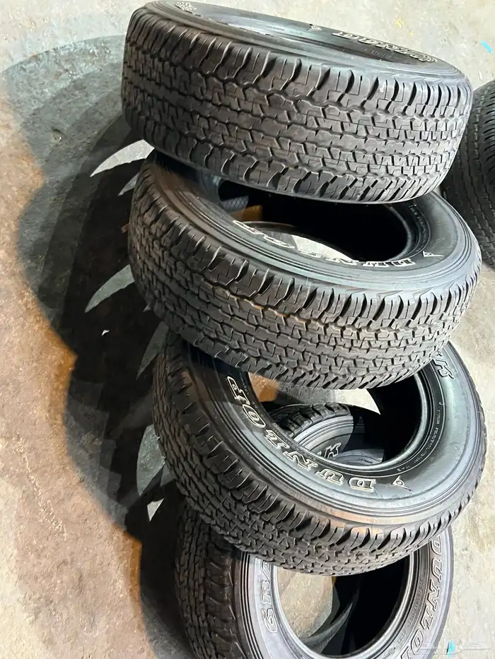 كفرات دنلوب مقاس 275 65 17 تاريخ 2022 نضيفه بالمره اصلي 21