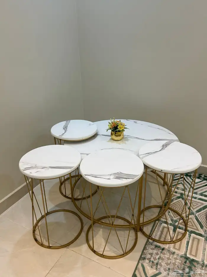 طاولات الضيافه مع عربة تقديمات 2