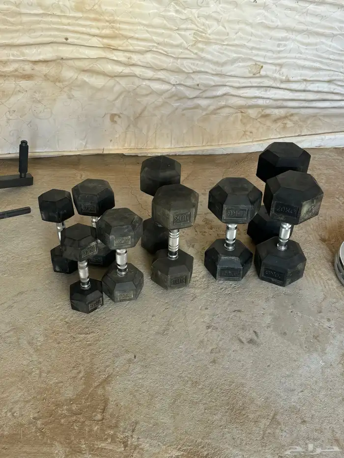 ادوات ودانبل نادي رياضي منزلي متكامل شبه جديده 7