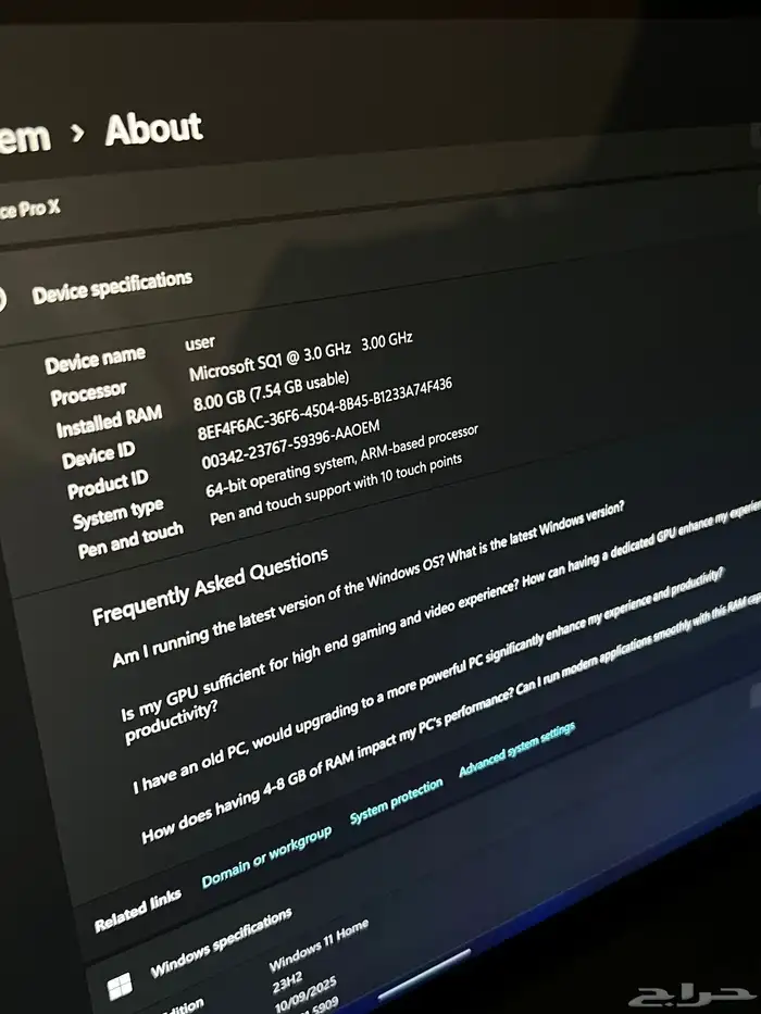 بيع   Microsoft Surface Pro X (موديل 1876) 4