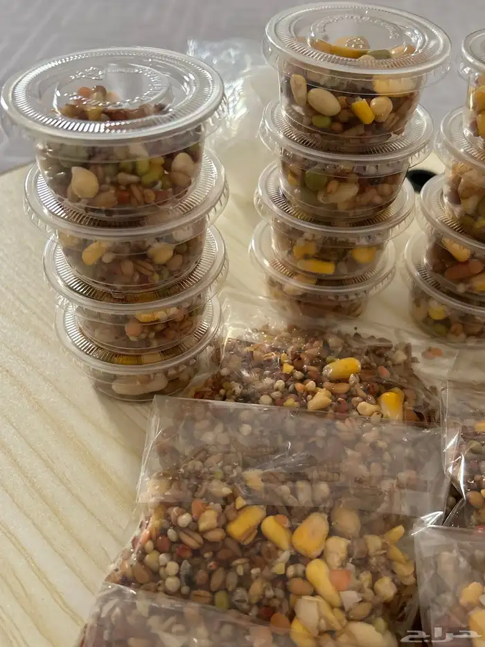 اكل طيور منقوع بذور 1