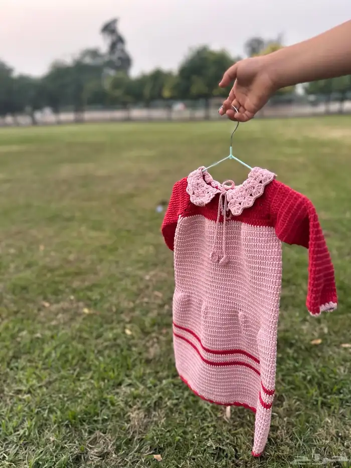 فستان   كروشيه شتوي 9