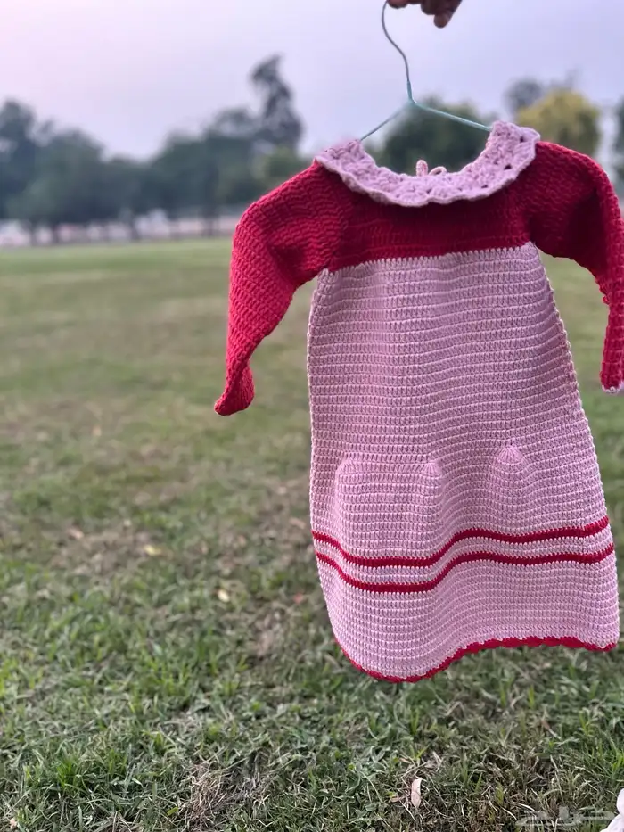 فستان   كروشيه شتوي 5